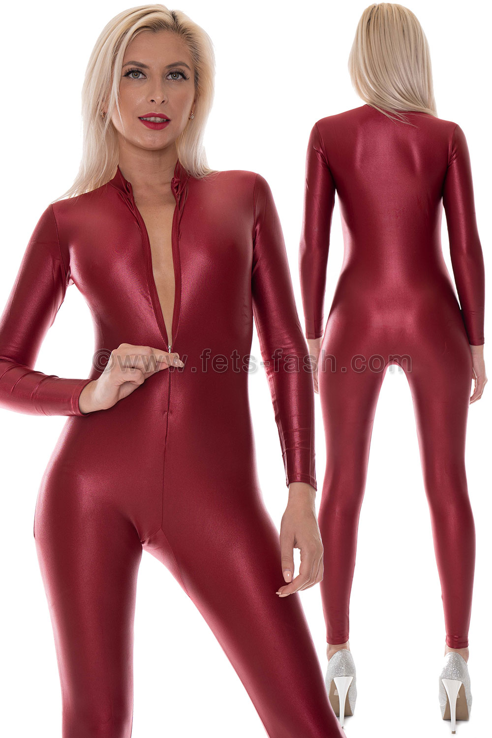 Catsuit Granata Chintz With Front Zipper From Fets Fash In All Lycra Colors F 1094