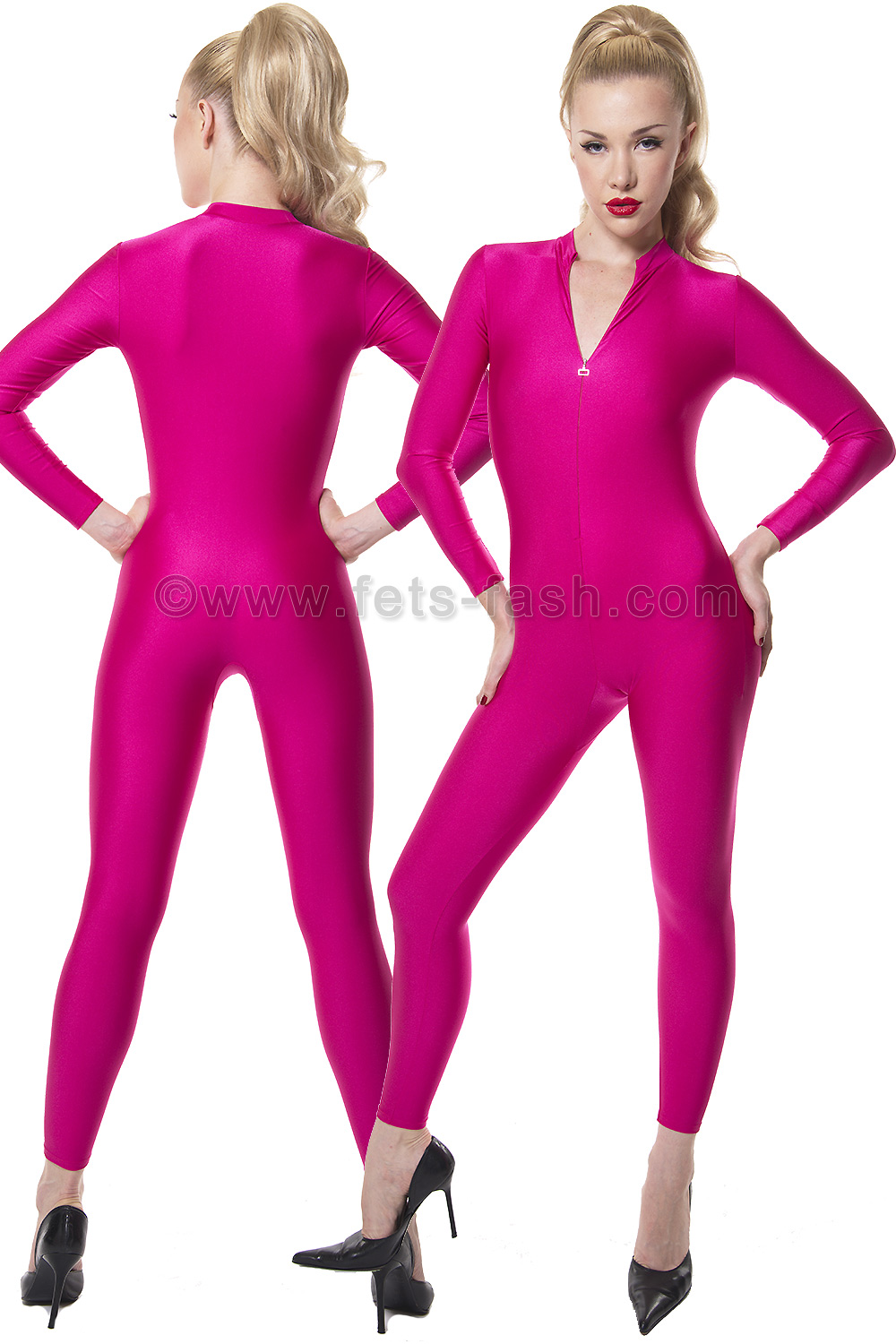 Catsuit With Front Zipper From Fets Fash In All Lycra Colors