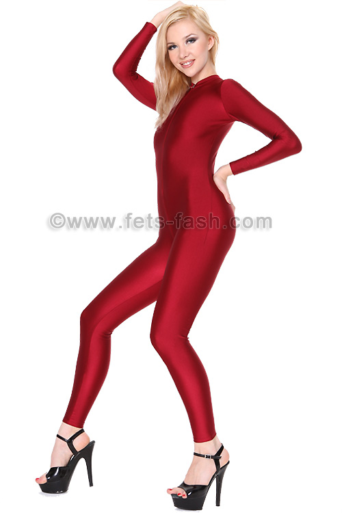 Catsuit With Front Zipper From Fets Fash In All Lycra Colors Flexible And Du 7430