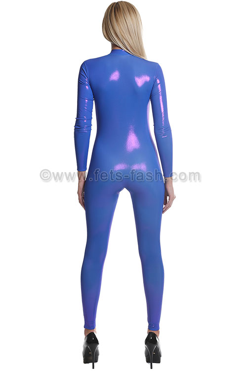 Fets Fash Catsuit With Front Zip Fastener Ice Blue Purple 5734