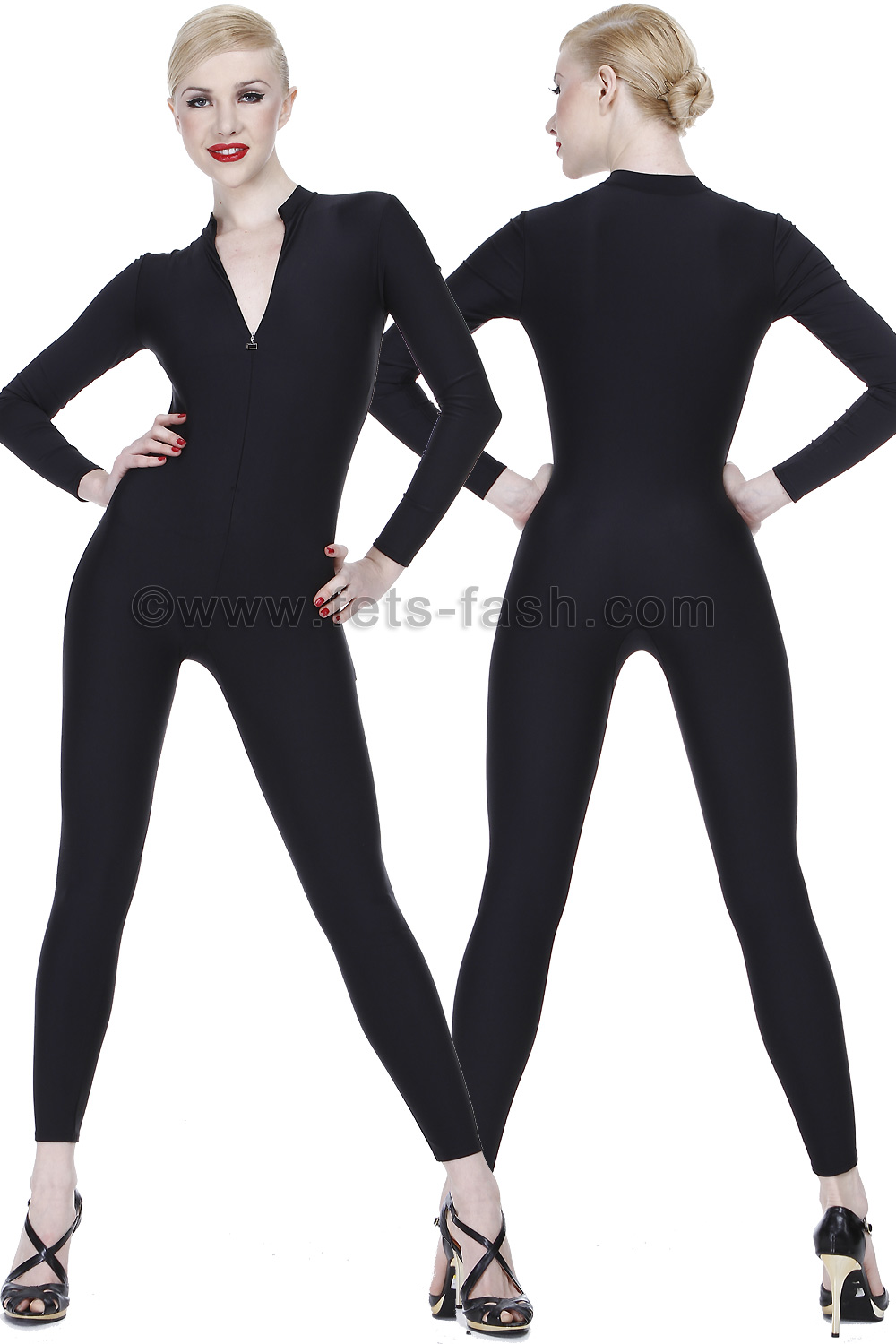 Catsuit With Front Zipper From Fets Fash In All Lycra Colors